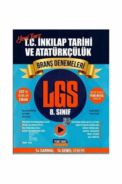 Yeni Tarz Yayınları 8. Sınıf T. C. İnkılap Tarihi ve Atatürkçülük Branş Denemeleri