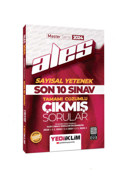 9786254315978 Yediiklim Yayınları, 2024, ALES Kitap, Çıkmış Soru Kitabı