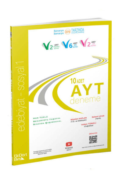 9786058116276 ÜçDörtBeş Yayınları, 2024, AYT Kitap, Deneme Kitabı