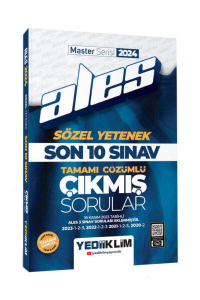 9786254315961 Yediiklim Yayınları, 2024, ALES Kitap, Çıkmış Soru Kitabı