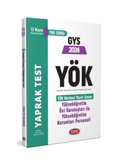 9786258221336 Data Yayınları, 2024, Yaprak Test Kitabı