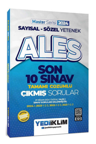 9786254316081 Yediiklim Yayınları, 2024, ALES Kitap, Çıkmış Soru Kitabı