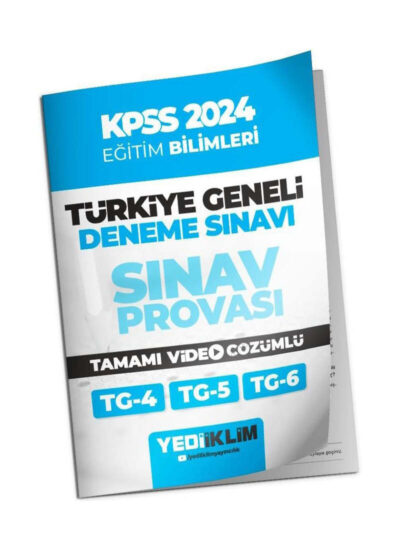 9786254316135 Yediiklim Yayınları, 2024, Eğitim Bilimleri, KPSS Kitap, Deneme Kitabı