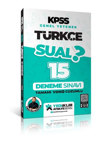 Yediiklim Yayınları 2024 KPSS Genel Yetenek Sual Türkçe Tamamı Video Çözümlü 15 Deneme