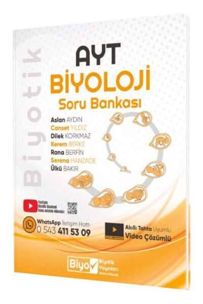 9786057361943 Biyotik Yayınları, Biyoloji Kitabı, AYT Kitap, Soru Kitabı