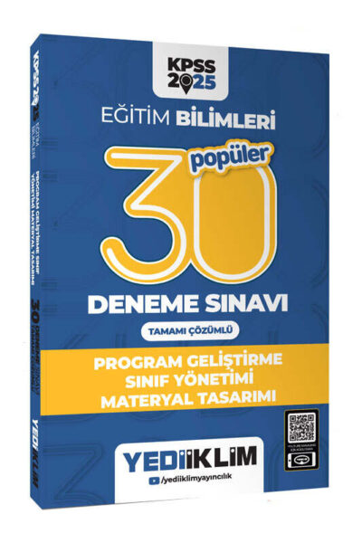 9786254316807 Yediiklim Yayınları, Eğitim Bilimleri, KPSS Kitap, Deneme Kitabı
