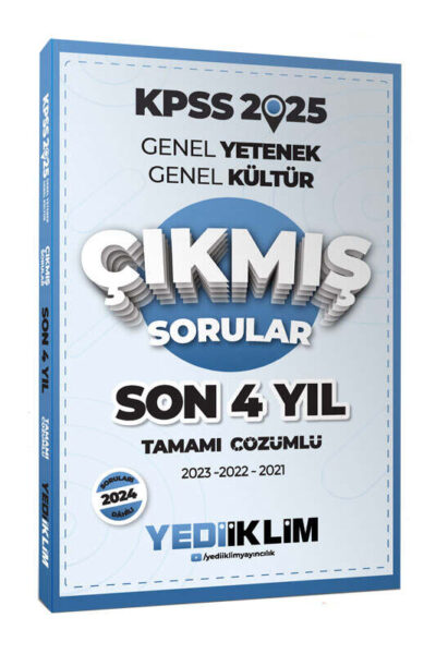 9786254316470 Yediiklim Yayınları, KPSS Kitap, Çıkmış Soru Kitabı