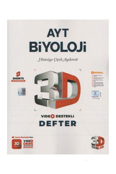 9786259841762 3D Yayınları, Biyoloji Kitabı, AYT Kitap