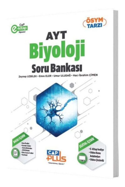 9786256040113 Çap Plus Yayınları, Biyoloji Kitabı, AYT Kitap, Soru Kitabı
