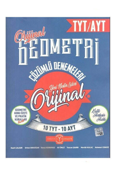 9786057415240 Orjinal Yayınları, 2024, Geometri Kitabı, TYT Kitap, AYT Kitap, Deneme Kitabı
