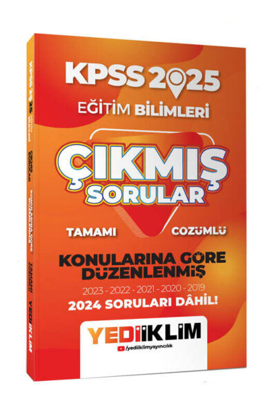 9786254316784 Yediiklim Yayınları, Eğitim Bilimleri, KPSS Kitap, Çıkmış Soru Kitabı
