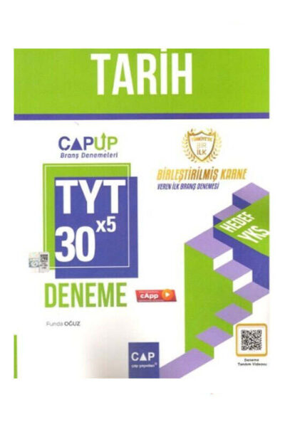 9786258225709 Çap Yayınları, TYT Kitap, Tarih, Deneme Kitabı