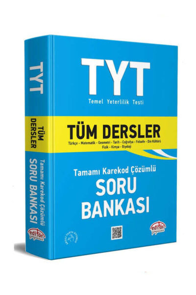 9786052803660 Editör Yayınevi, Tüm Dersler, TYT Kitap, Soru Kitabı