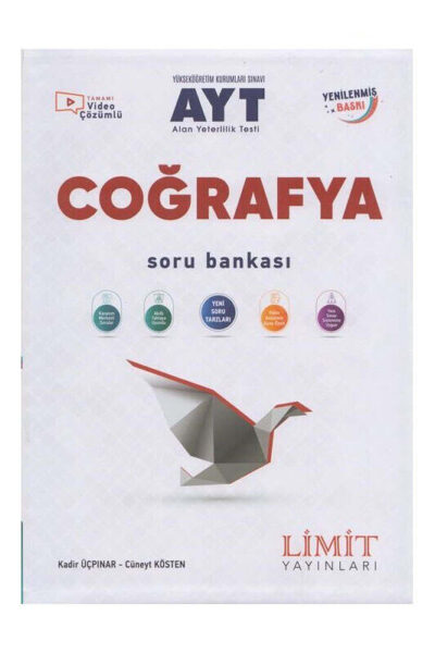 9786052755587 Limit Yayınları, AYT Kitap, Coğafya, Soru Kitabı