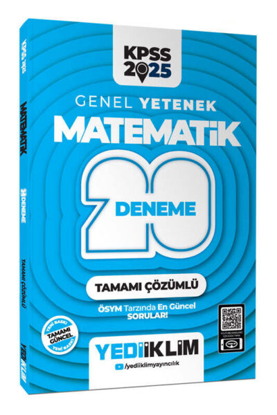 9786254316722 Yediiklim Yayınları, Matematik Kitabı, KPSS Kitap, Deneme Kitabı