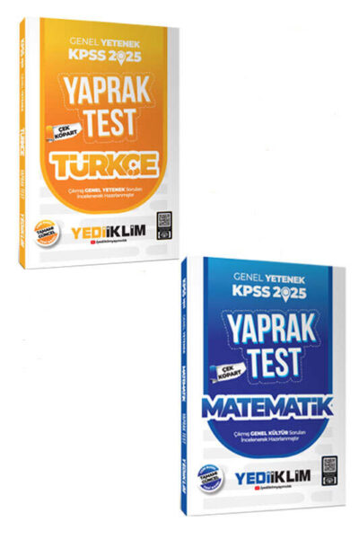 9999B1364 Yediiklim Yayınları, KPSS Kitap, Yaprak Test Kitabı