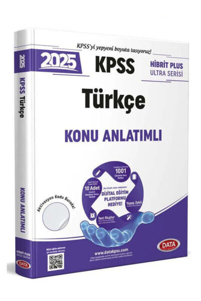9786256200012 Data Yayınları, 2025, KPSS Kitap, Türkçe, Konu Kitabı