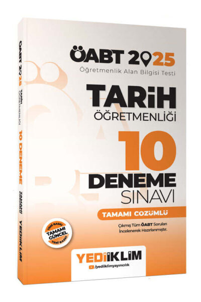 9786254317507 Yediiklim Yayınları, ÖABT Kitabı, Tarih, Deneme Kitabı
