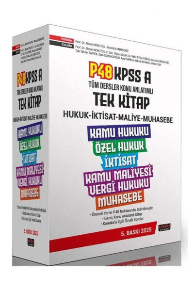 9786256805989 Savaş Yayınevi, 2025, Tüm Dersler, KPSS Kitap, Konu Kitabı