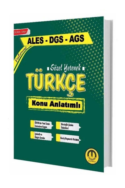 9786256334267 Tasarı Yayınları, ALES Kitap, Türkçe, Konu Kitabı