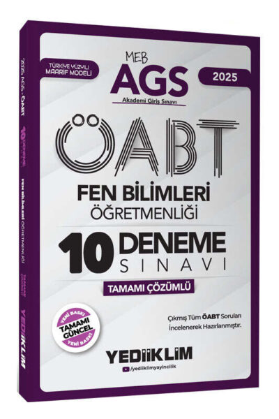 9786254318856 Yediiklim Yayınları, 2025, ÖABT Kitabı, Deneme Kitabı