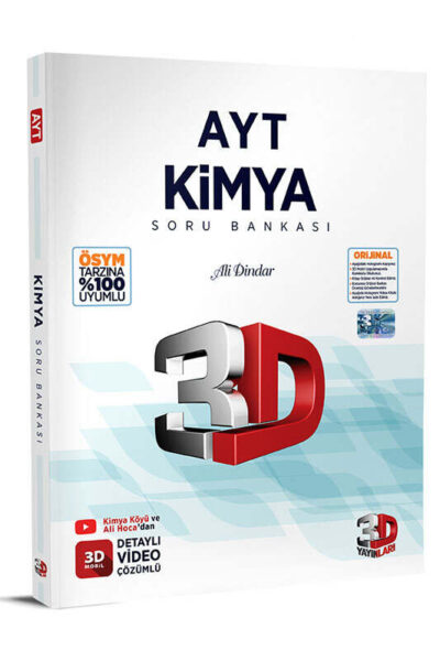 9786259841779 3D Yayınları, AYT Kitap, Kimya, Soru Kitabı