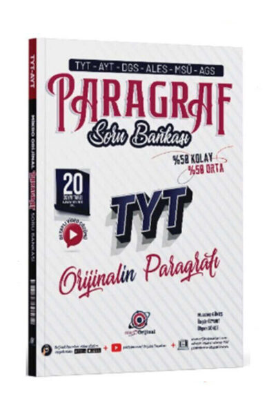 9786256531727 Orijinal Yayınları, 2025, TYT Kitap, Soru Kitabı