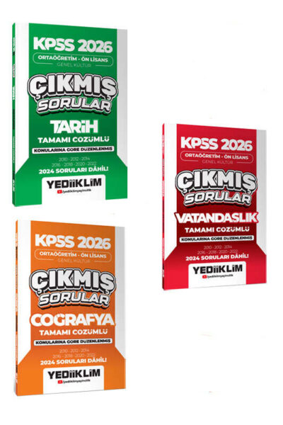 9999B1497 Yediiklim Yayınları, 2026, KPSS Kitap, Çıkmış Soru Kitabı