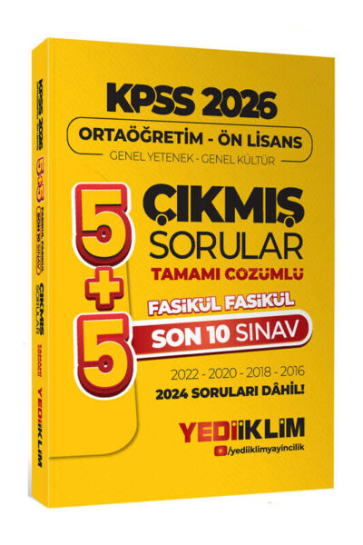 9786254318986 Yediiklim Yayınları, 2026, KPSS Kitap, Çıkmış Soru Kitabı