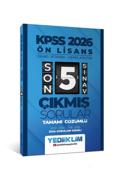 9786254319006 Yediiklim Yayınları, 2026, KPSS Kitap, Çıkmış Soru Kitabı
