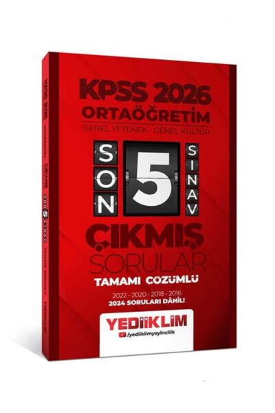 9786254318993 Yediiklim Yayınları, 2026, KPSS Kitap, Çıkmış Soru Kitabı