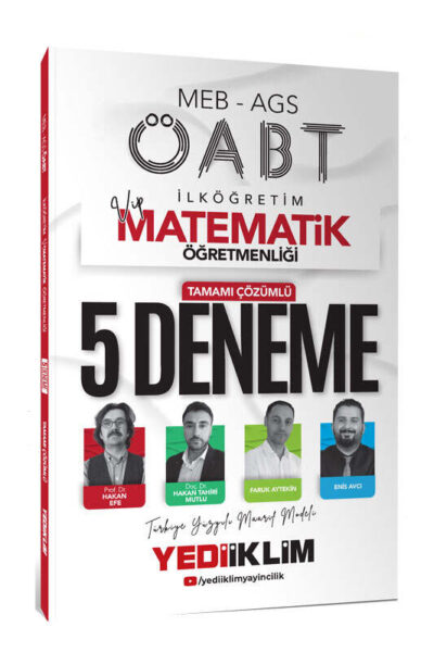 9786254319082 Yediiklim Yayınları, 2025, ÖABT Kitabı, Matematik Kitabı, Deneme Kitabı