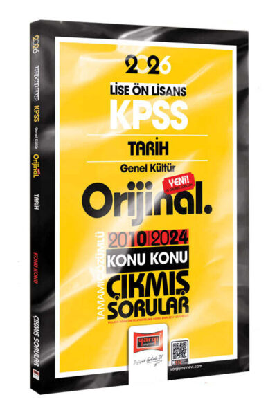 9786253705619 Yargı Yayınları, 2024, 2026, Lise, KPSS Kitap, Tarih, Çıkmış Soru Kitabı