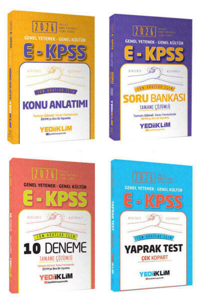 9999B1525 Yediiklim Yayınları, 2026, Tüm Dersler, KPSS Kitap, Deneme Kitabı, Yaprak Test Kitabı