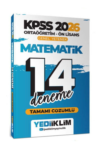 9786254319570 Yediiklim Yayınları, 2026, Matematik Kitabı, KPSS Kitap, Deneme Kitabı