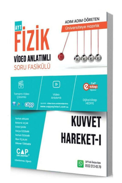 9786258225037 Çap Yayınları, AYT Kitap, Fizik, Soru Kitabı, Konu Kitabı