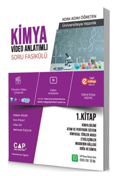 9786258225136 Çap Yayınları, TYT Kitap, AYT Kitap, Kimya, Soru Kitabı, Konu Kitabı