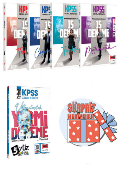 9999B1580 Yargı Yayınları, 2025, Tüm Dersler, KPSS Kitap, Deneme Kitabı