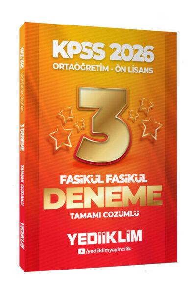 9786254319624 Yediiklim Yayınları, 2026, KPSS Kitap, Deneme Kitabı