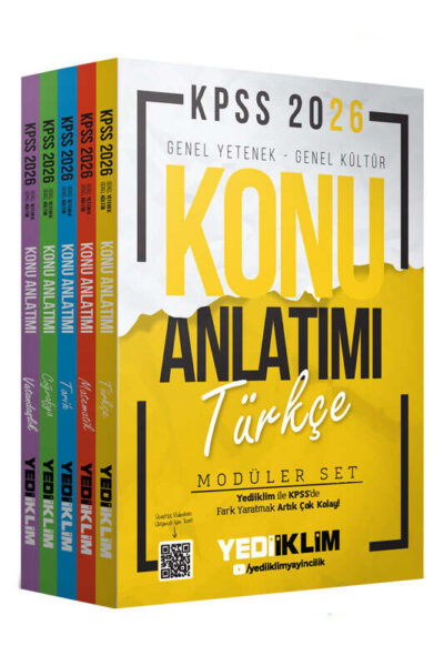 9786254319662 Yediiklim Yayınları, 2026, Tüm Dersler, KPSS Kitap, Konu Kitabı