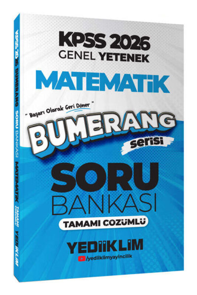 9786254319693 Yediiklim Yayınları, 2026, Matematik Kitabı, KPSS Kitap, Soru Kitabı