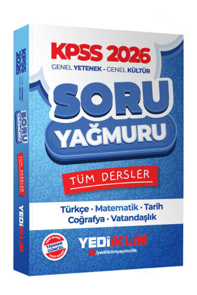 9786255836014 Yediiklim Yayınları, 2026, Tüm Dersler, KPSS Kitap