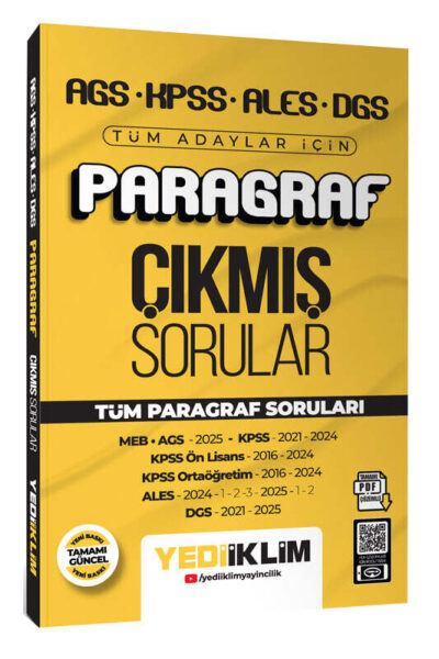 9786255836397 Yediiklim Yayınları, KPSS Kitap, ALES Kitap, Çıkmış Soru Kitabı