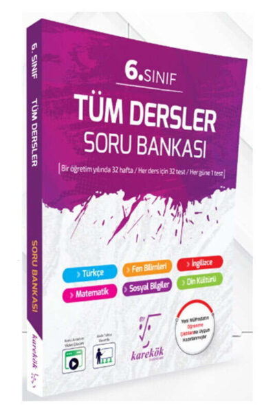 9786256180581 Karekök Yayınları, Tüm Dersler, Soru Kitabı
