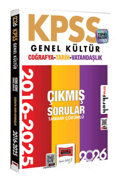 9786253708009 Yargı Yayınları, 2026, KPSS Kitap, Tarih, Coğafya, Çıkmış Soru Kitabı