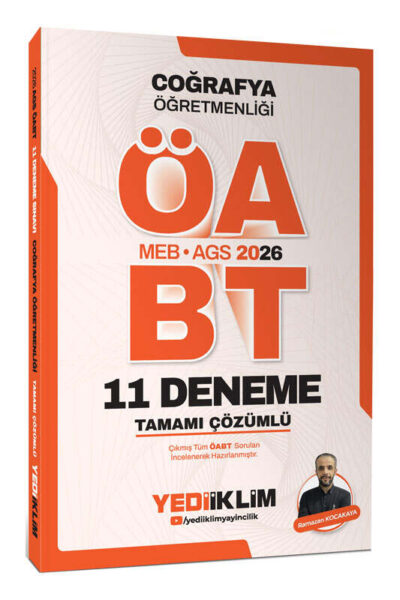 9786255781086 Yediiklim Yayınları, 2026, ÖABT Kitabı, Coğafya, Deneme Kitabı