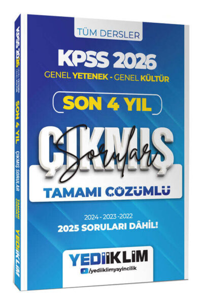 9786255836793 Yediiklim Yayınları, 2026, KPSS Kitap, Çıkmış Soru Kitabı