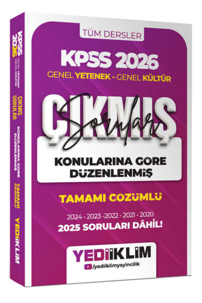 9786255836816 Yediiklim Yayınları, 2026, KPSS Kitap, Çıkmış Soru Kitabı