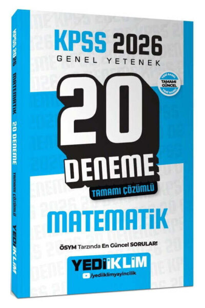 9786255781192 Yediiklim Yayınları, 2026, Matematik Kitabı, KPSS Kitap, Deneme Kitabı