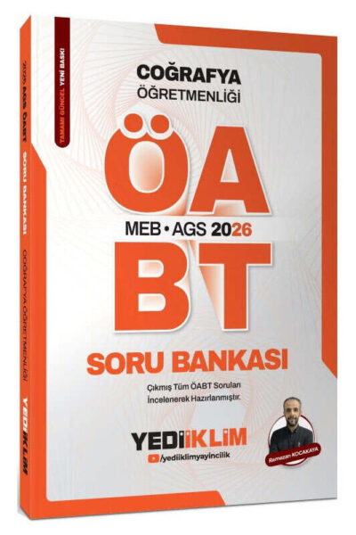9786255781079 Yediiklim Yayınları, 2026, ÖABT Kitabı, Coğafya, Soru Kitabı
